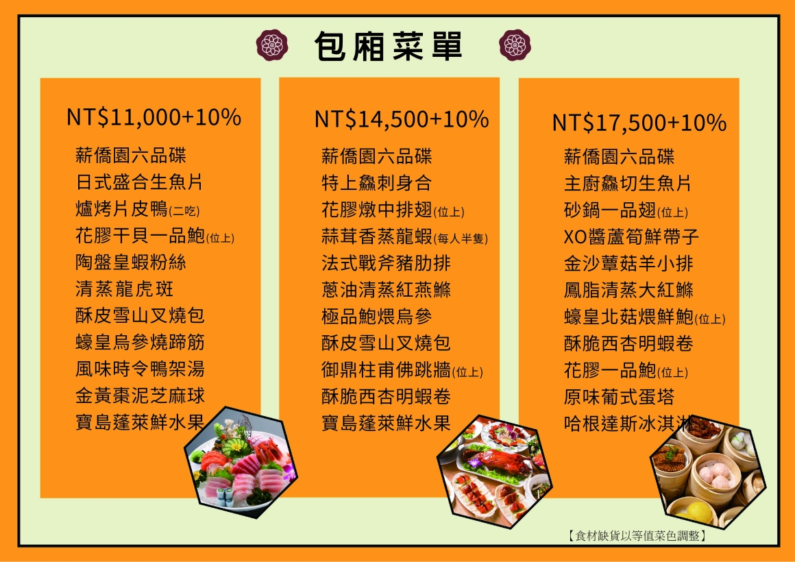 包廂菜單_工作區域 1 包廂菜單_工作區域 1